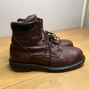 Red Wing 606 Leather Work Boots Soft Toe EH USA Made Brown Men’s Size 14 E2